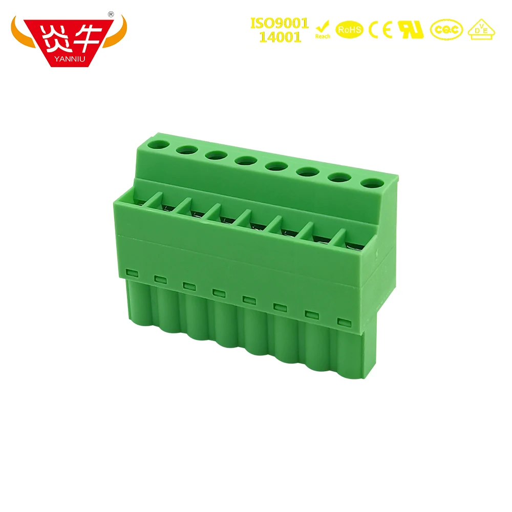 10Pcs 5.0mm 2EDGKC 5ESDF KF2EDGKC 5.0 2P ~ 12P PCB PLUG-IN TEMINAL BLOCKS CONNECTOR FRONT-MSTB 2,5/ 8-ST  PHOENIX CONTACT KEFA