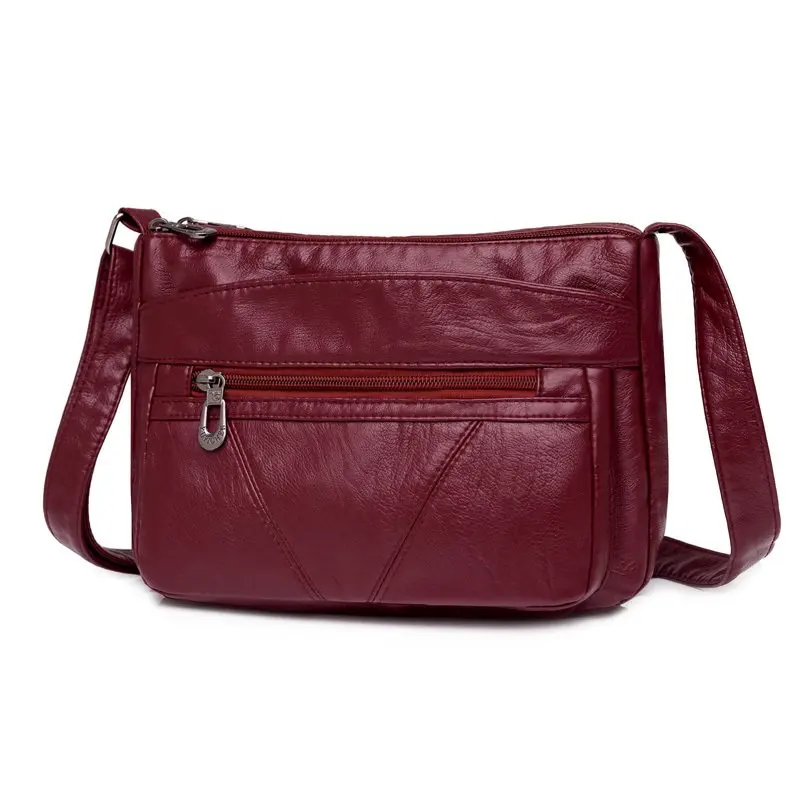 Annmouler-Bolso de mano Vintage para mujer, bolsa de hombro de cuero Pu con bolsillos, bandolera de lujo para niña