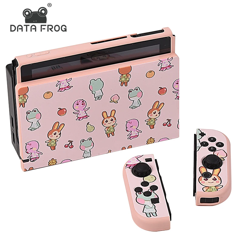 DATA FROG Cute Soft TPU Protective Case For Nintendo Switch Console Separable Design All-round Protection For Nintendo Switch TV