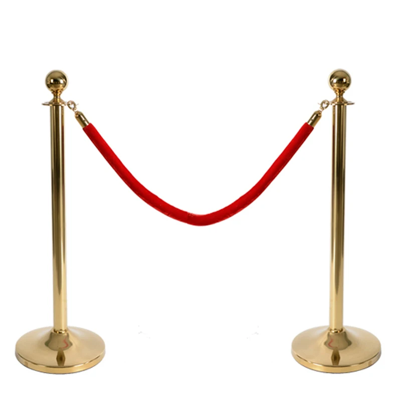 High Quality 1.5m Long Twisted Lining Barrier Rope Flannel Sling for Welcoming Queuing Columns Pole Fences Stands