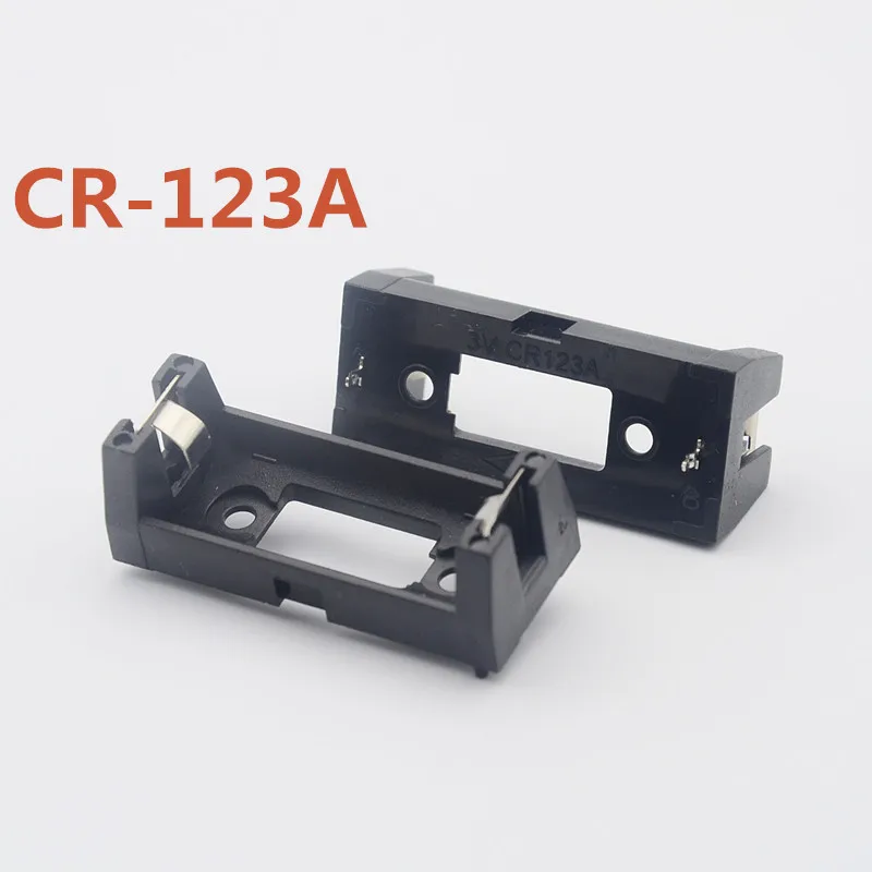 CR123A 16340 LIR123A 3V Batteries Holder Socket Storage Box Clip Battery Case with PCB Solder Mount Lead PCB Pins