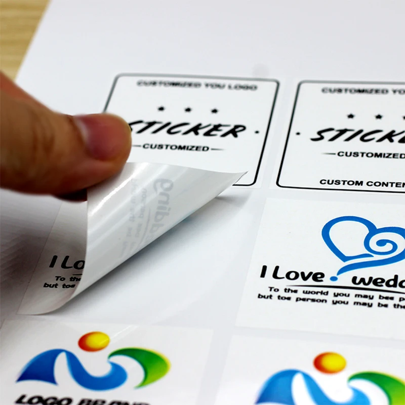 100pcs Custom Stickers and Logo Wedding Stickers Design Personalized Label 3cm-10cm Birthday/Invitation/Gift Box Stickers/Photos