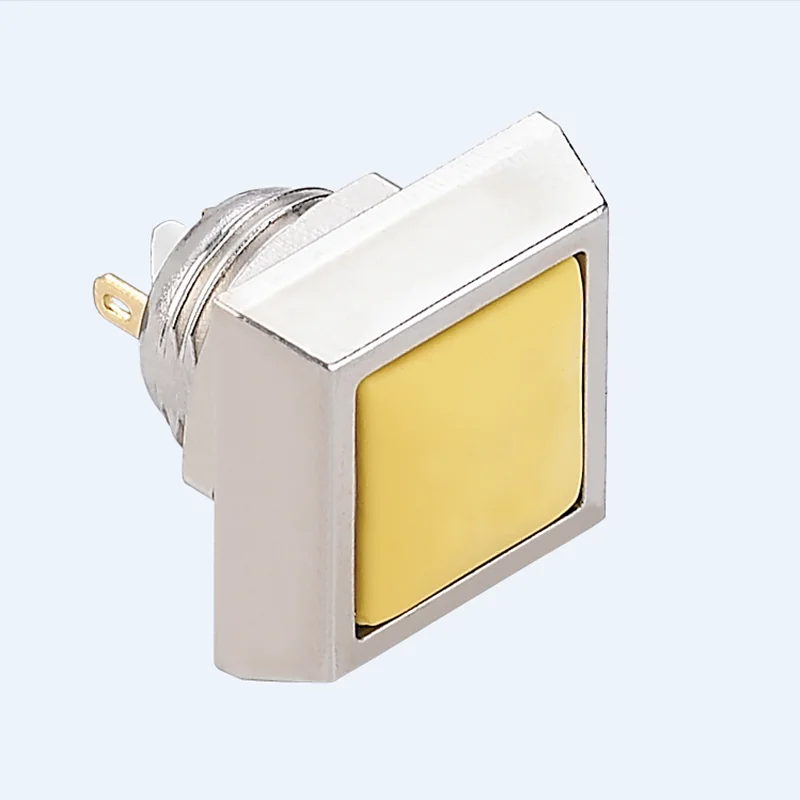 ELEWIND 12mm square Momentary 1NO black body or silver body  push button switch (PM121S-10/Y/A  , PM121S-10/W/T )