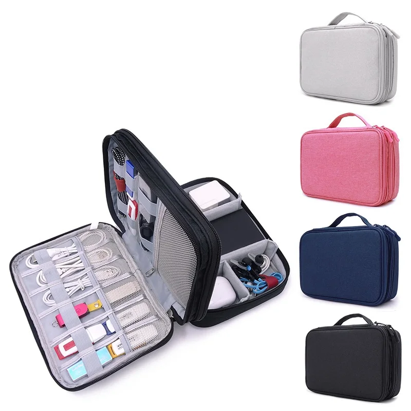 Accessories Carry Bag Gadget Bag Travel Cable Case Electronics Organiser for ipad/Chargers/Cables/Powerbank/Hard Drive