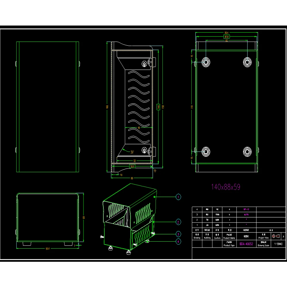 Iron junction box desktop metal instrument enclosure Iron enclosure DIY custom electrical box Iron instrument case 140*90*60mm