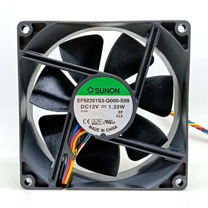 New Original EF92251S3-Q000-S99 DC12V 1.32W 92x92x25MM 6cm 4Lines PWM Computer Cooling fan