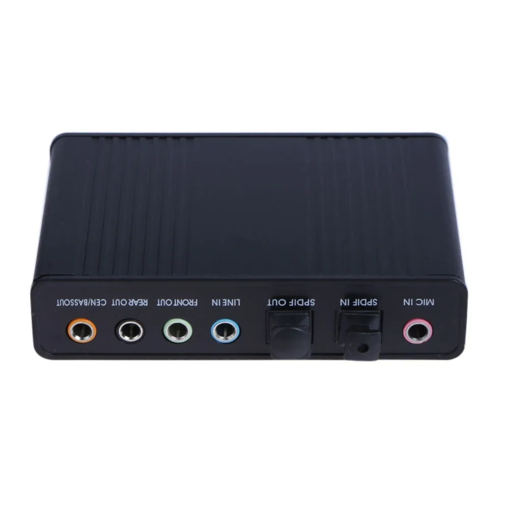 External Sound Card USB 7 Channel 5.1 External Audio Music Sound Card Soundcard For Laptop PC with Driver CD + USB Cabler