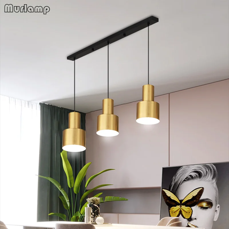 

Murlamp Nordic plating golden ceiling chandelier creative personality bedside aisle bar table lamp restaurant chandelier