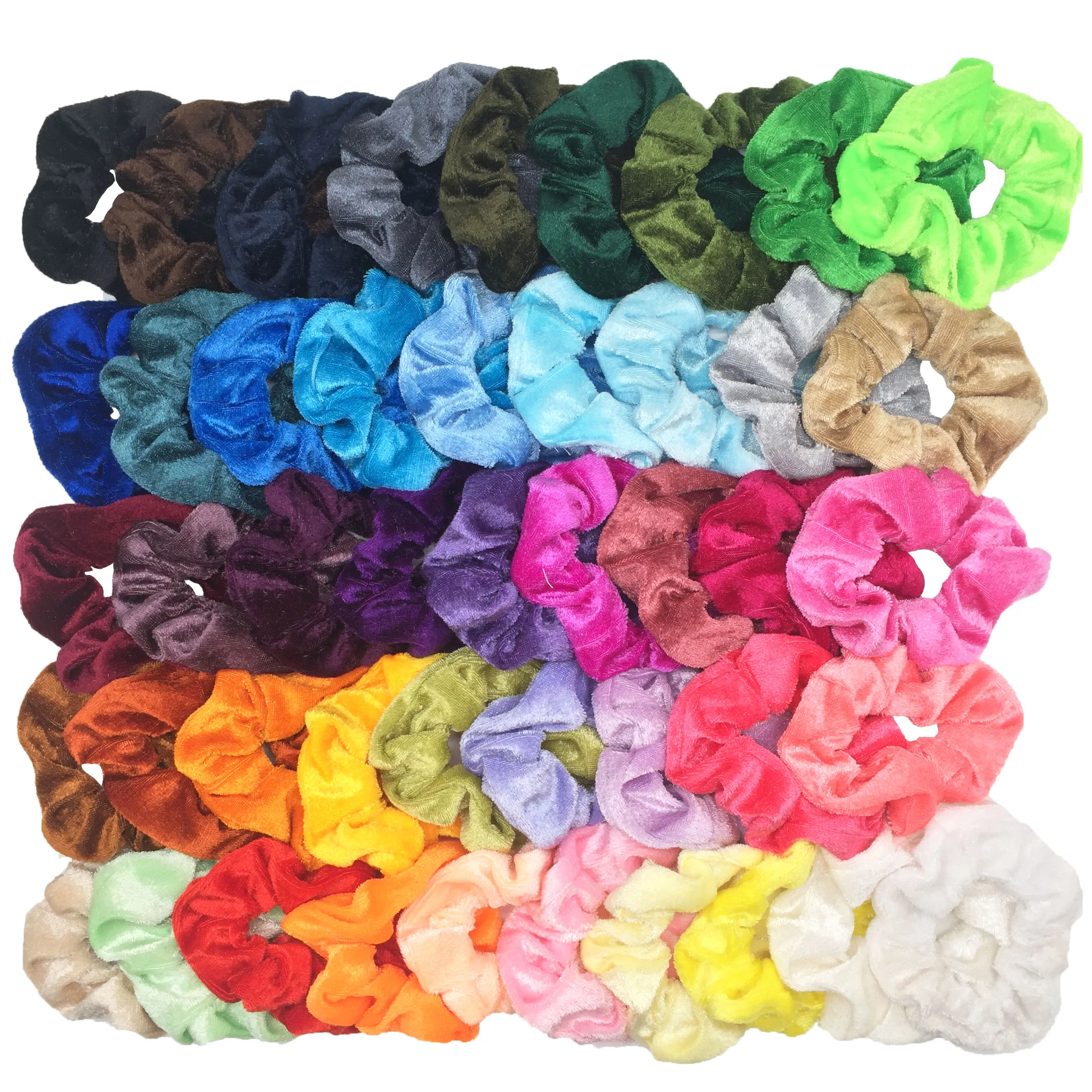 10/6pcs Velvet Scrunchies Hair Ties Accessories Ornaments Elastic Bands Tiara Woman Vsco Head Dress Headwear for Girl Solid pack