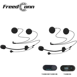 2Pcs Freedconn Helm Intercom Motorfiets Bluetooth Headset Accessorice 2 in 1 microfoon luidspreker van toepassing zijn op TCOM SC TCOM-OS Interphone