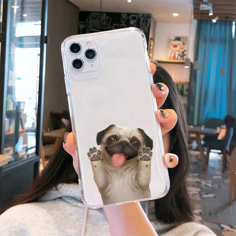 Cute French Bulldog Poodle Border Collie Corgi Silicone  Cases for Iphones 11 Pro Max Xs 6S 7 8 Plus X XR XS MAX SE Soft Cover