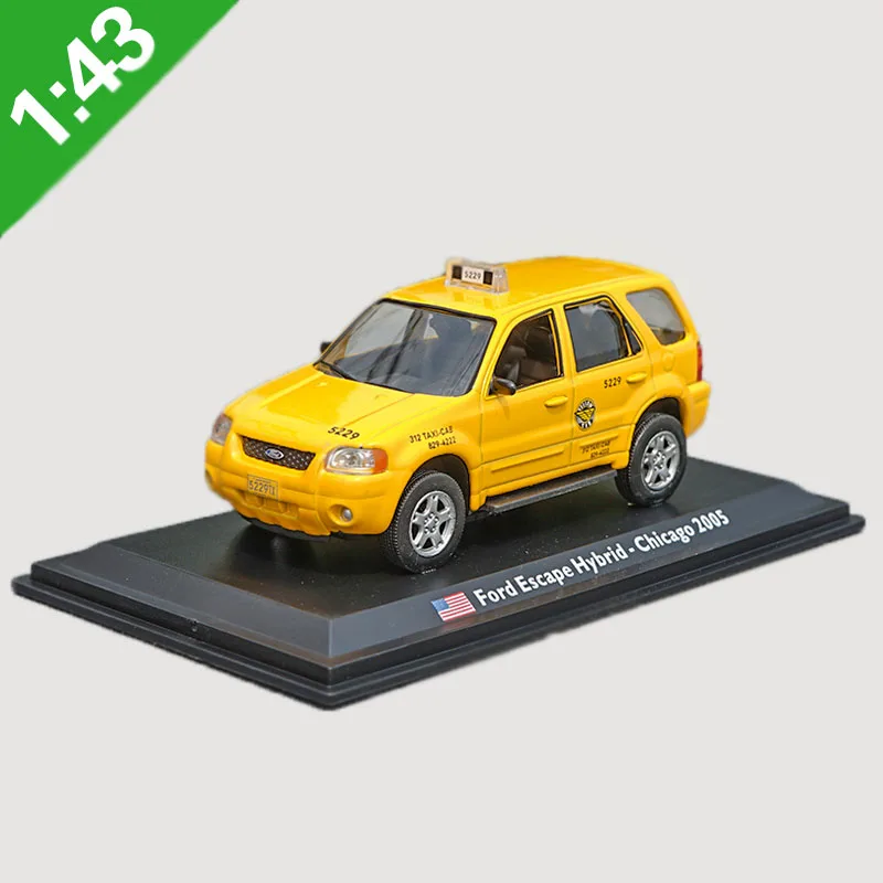 

1/43 Scale New Paragraph Classic Alloy Car ESCAPE HYBRID Taxi Static Simulation Car Model Children Gift Show Collection