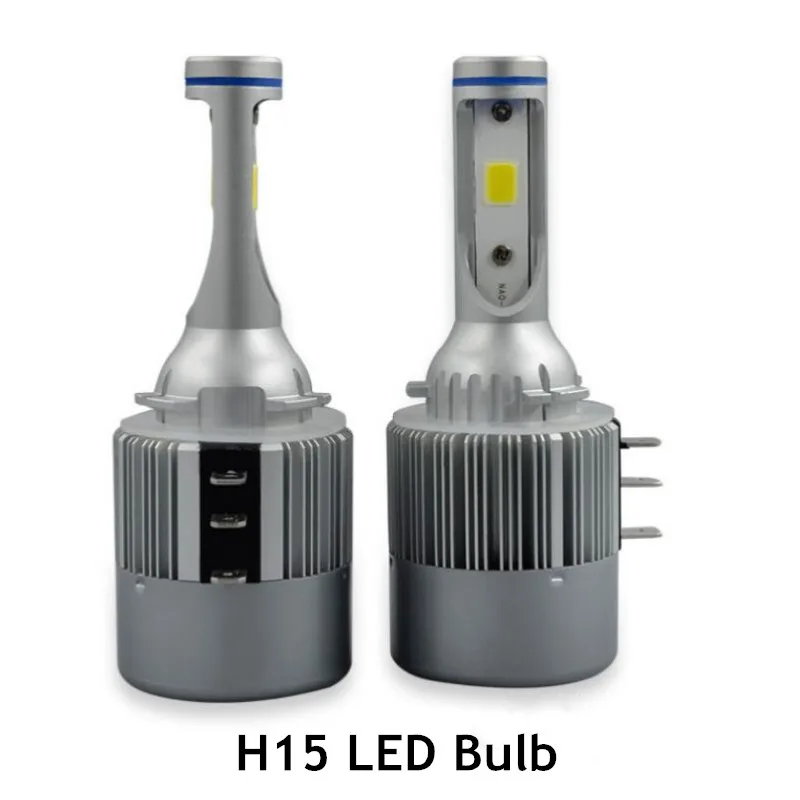 2PCS COB Chip 12V 24V H15 Led 8000lm 72w High Beam Headlight and Daytime running light Replacement 6000K 4300k For Audi A5 A6 Q7