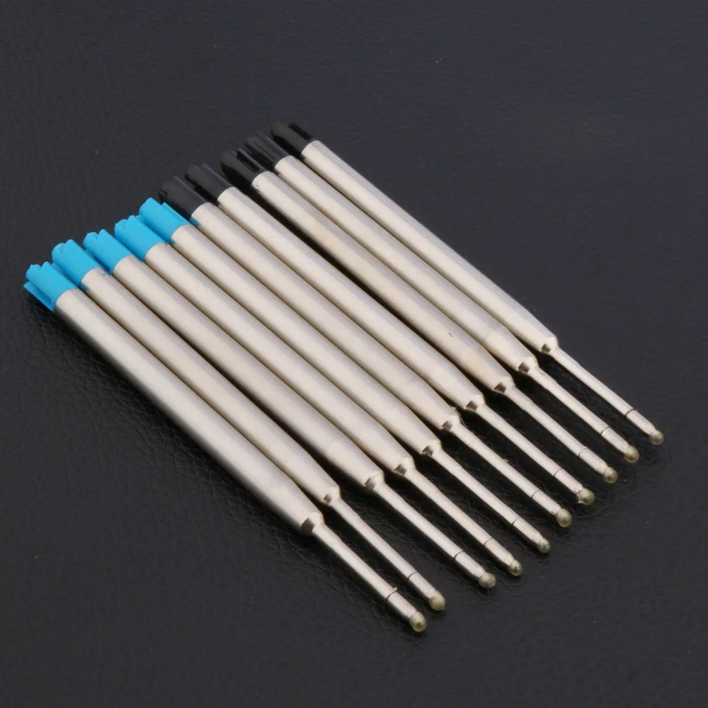 

98mm Ballpoint Pen ink Refills stainless steel 5Pc BLUE 5Pc 424 ink Refills Stationery Office School Supplies Ball point pen