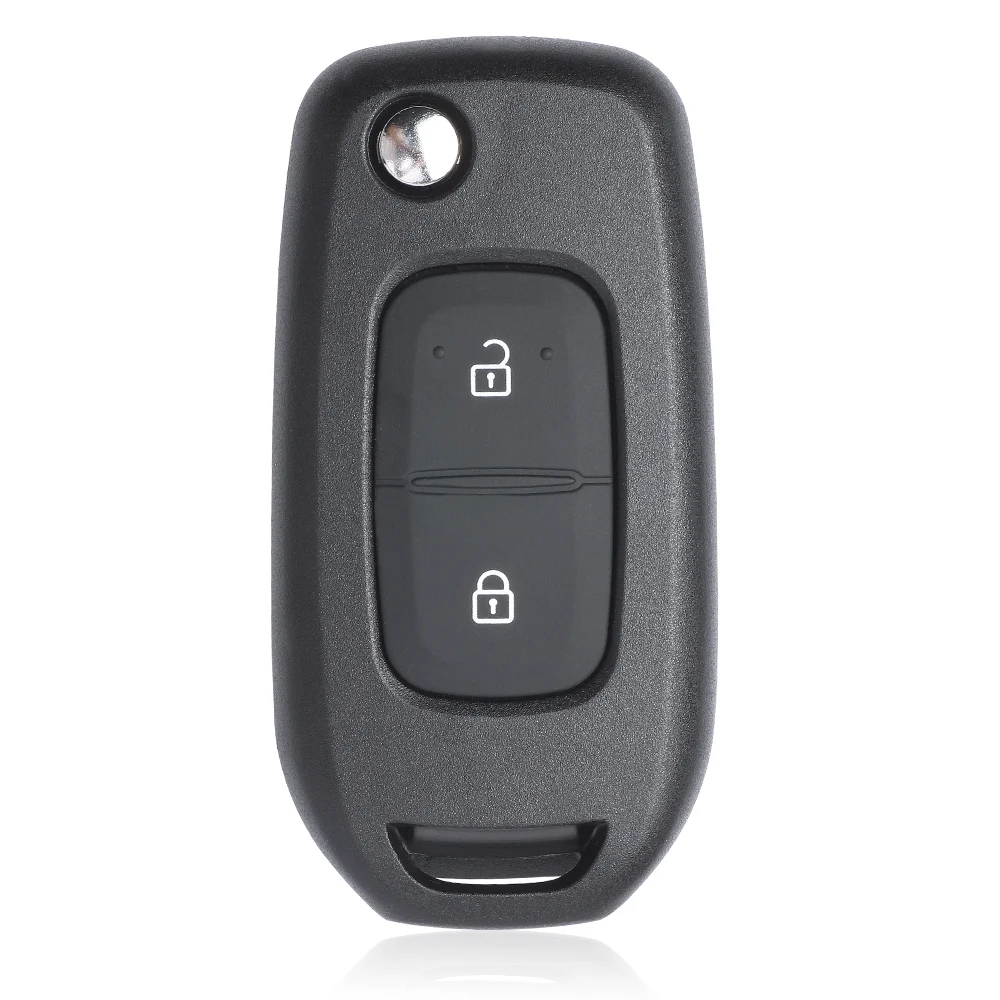 KEYECU Replacement Flip Remote Key 2 Button Case Shell Fob for Renault / Dacia Logan 2 Logan II 2018 2019 2020