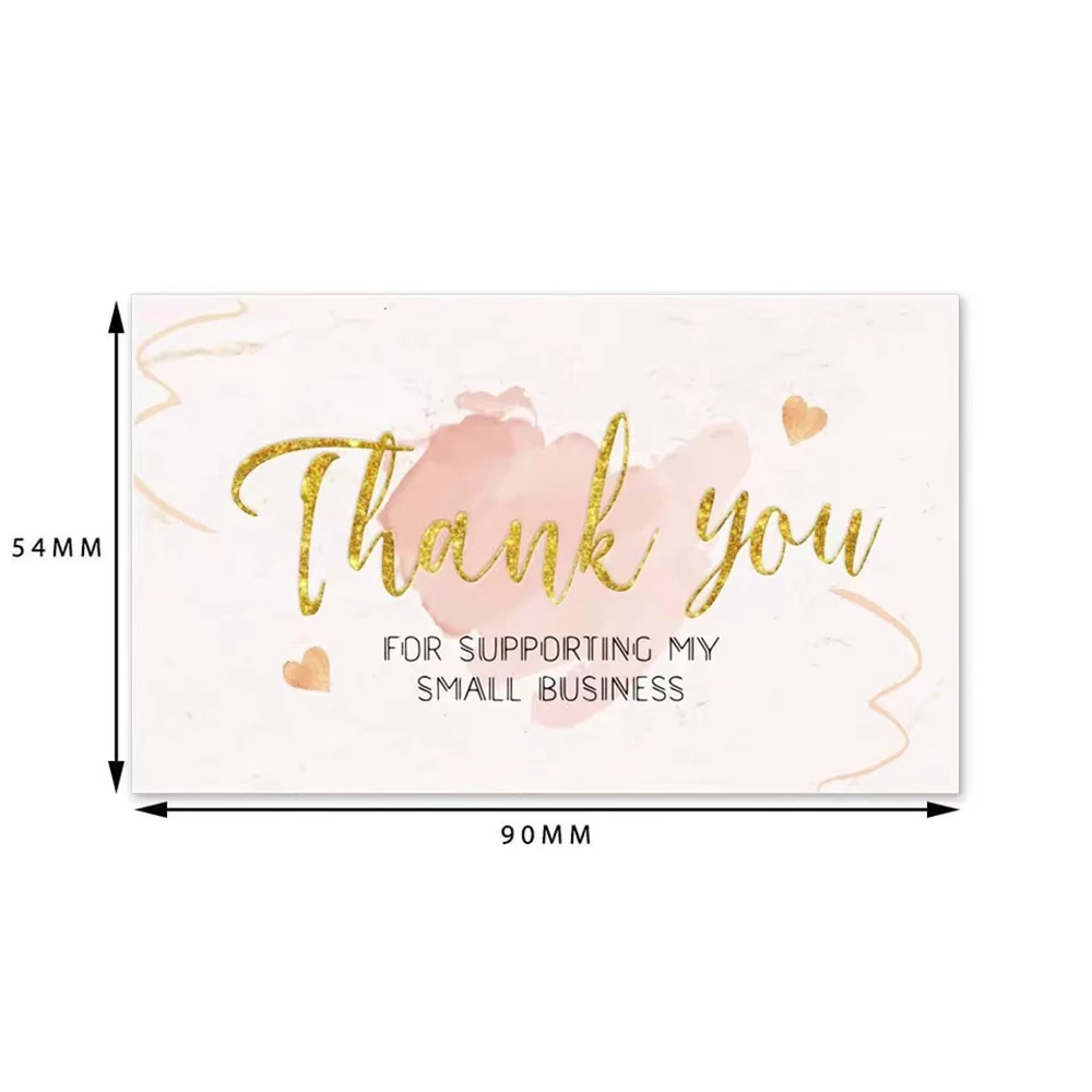 10-30Pcs Foil Gold Card Thank You For Your Supporting My Small Business Card Small Shop Gift Decorative Card