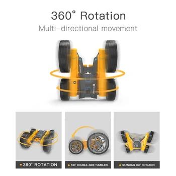 2.4G super RC car 360 degree stunt rolling double-sided transformations four-channel remote control auto run toy