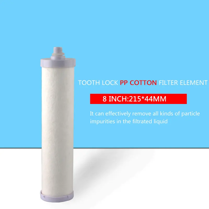 8นิ้วผ้าไหมฟันผ้าฝ้ายPpเครื่องกรองน้ำตะกอน5ไมครอนกรองน้ำ1/4 "กรองความยาว215มม.