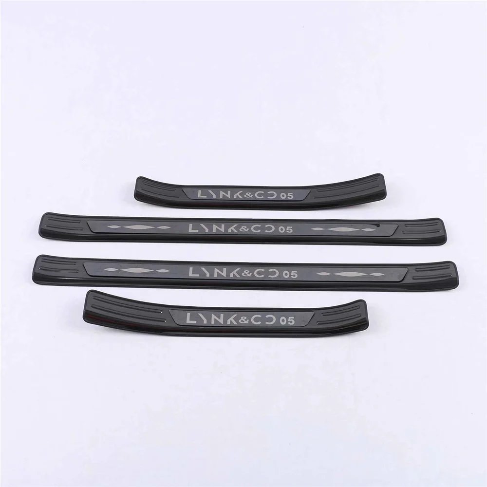 

Внутренняя наружная Накладка на порог из нержавеющей стали, защитная накладка на пороги для Lynk & Co 05 2019-2021