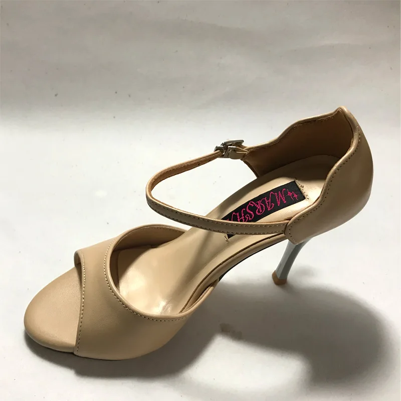 Latin Tango Sapatos de Dança Feminina, T6282B-NL, Sapatos de Casamento e Festa, Couro Sola Rígida