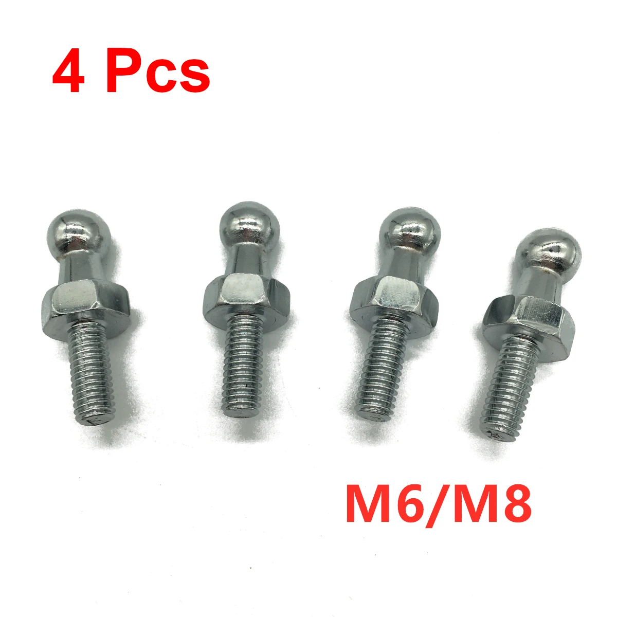 4Pcs 10mm M8/M6 Universal Car Boot Bonnet Gas Strut End Fitting Connector Ball Pin Joint Valve Screw