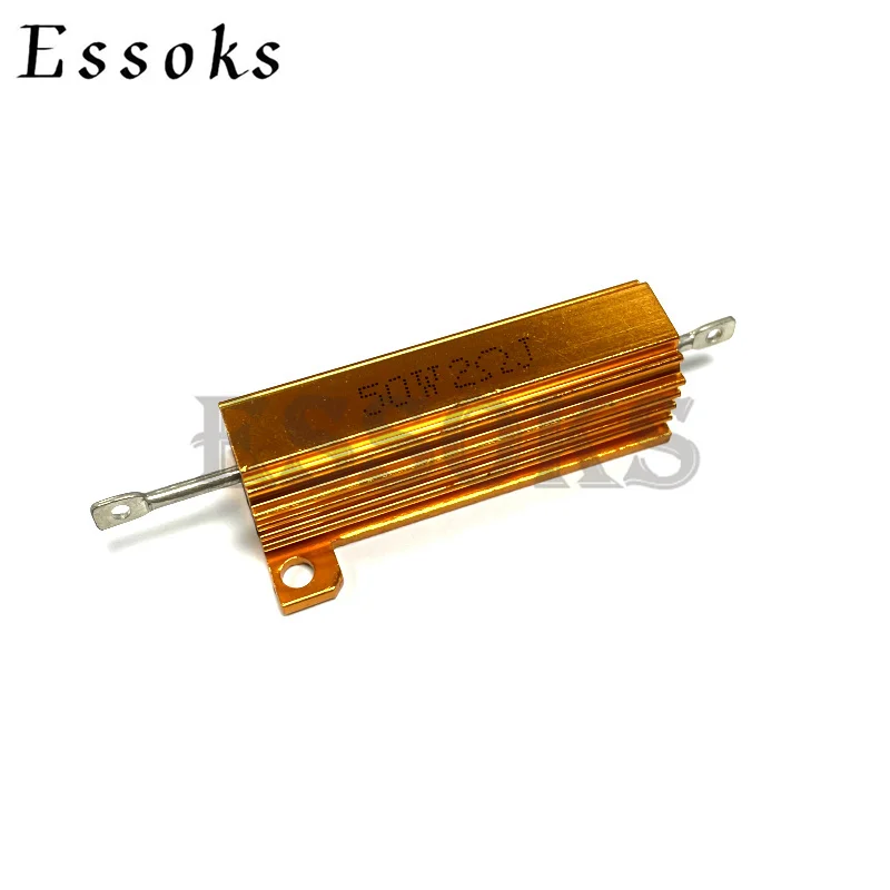 50W Aluminum Power Metal Shell Case Wirewound Resistor 0.01 ~ 100K 0.1 0.5 1 2 3 4 5 6 8 10 20 50 100 200 300 500 1K 10K 50K ohm