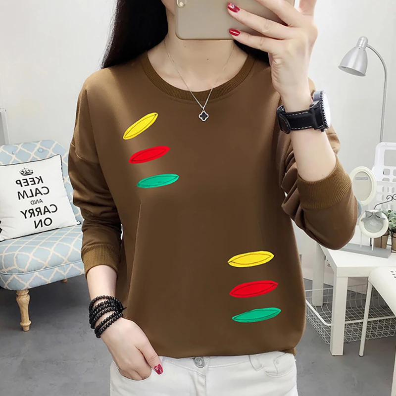 

T Shirt Women Long Sleeve Top Print Tee Shirt Femme Korean Style Woman Clothes Casual Loose T-Shirts Autumn Tshirt Poleras Mujer