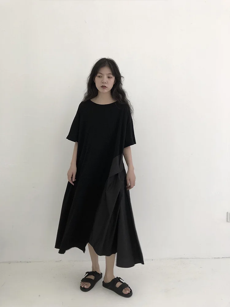 Women's Dress Summer New Style Yamamoto Dark Department To Receive Waist Slim Casual Versatile Large Size Skirt