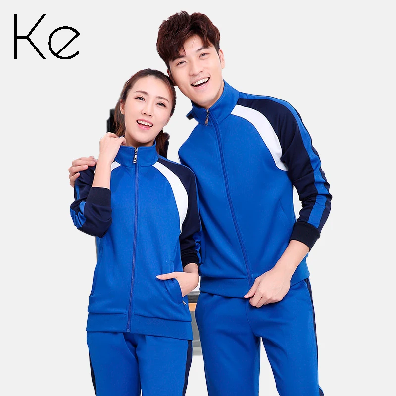 

KE518 Spring and autumn new tracksuit family kids students children'sport set striped color-blocking sportswear casual suits