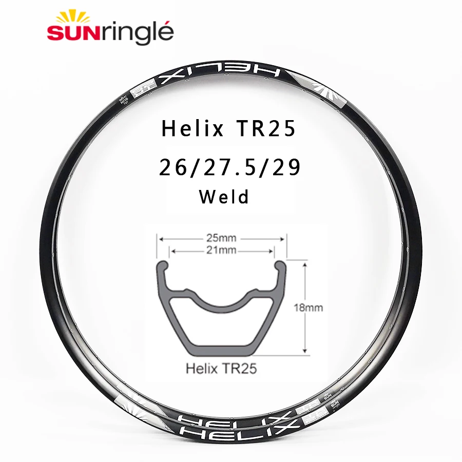 Sun Rim Helix TR25 26 27,5 29 pulgadas vacío sin cámara XC TR aros de llanta para bicicleta de montaña