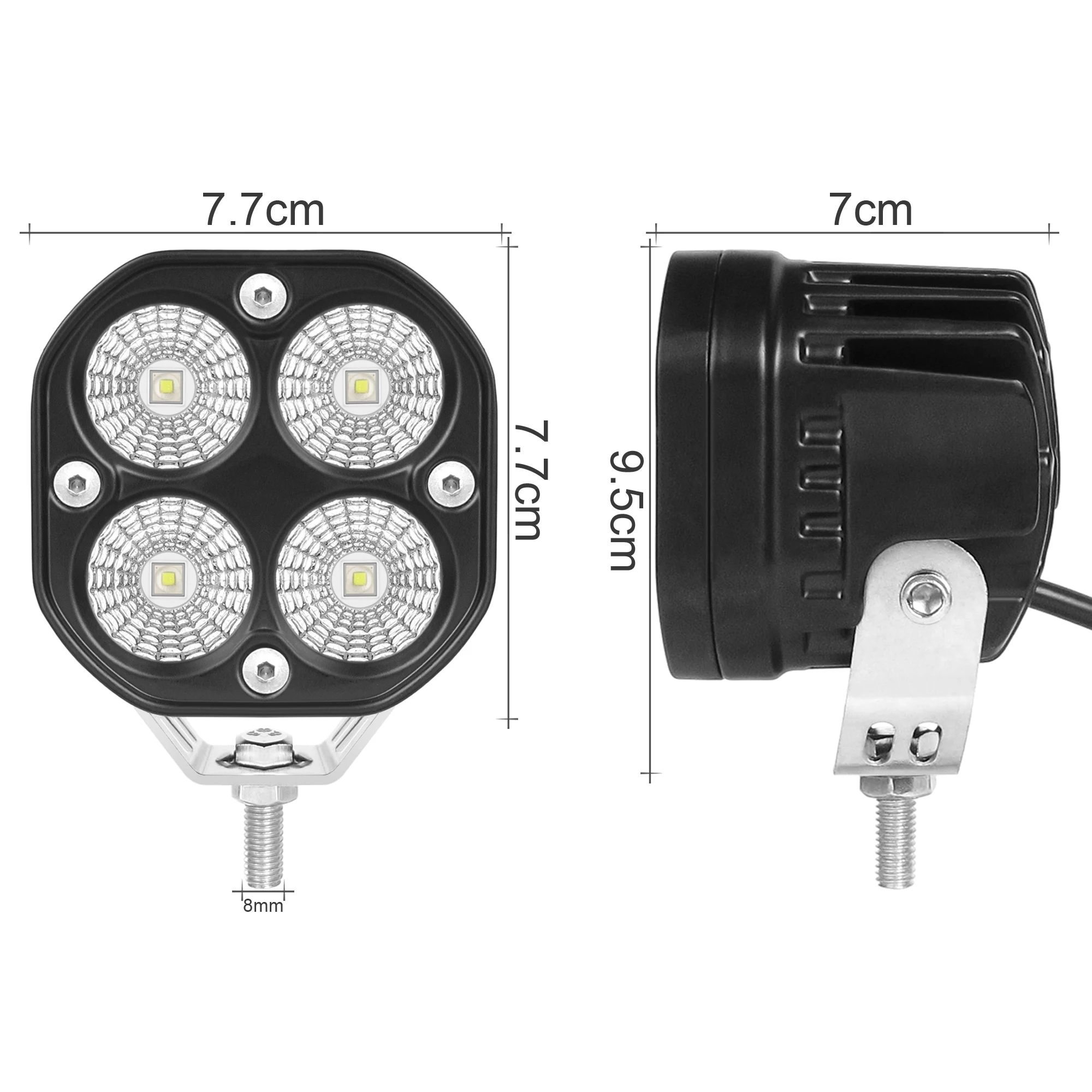 3 Inch Led Work Light 12V 24V 4x4 Offroad Flood Beam For Motorcycle Car ATV 4WD Lada Pickup Truck Motocross Headlight Fog Lamp