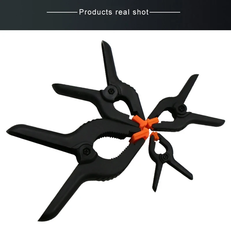 1Pack 2/3/6inch Plastic Nylon Adjustable Woodworking Clamps Wood Working Tools Spring Clip Carpentry Clamps Outillage Menuiserie
