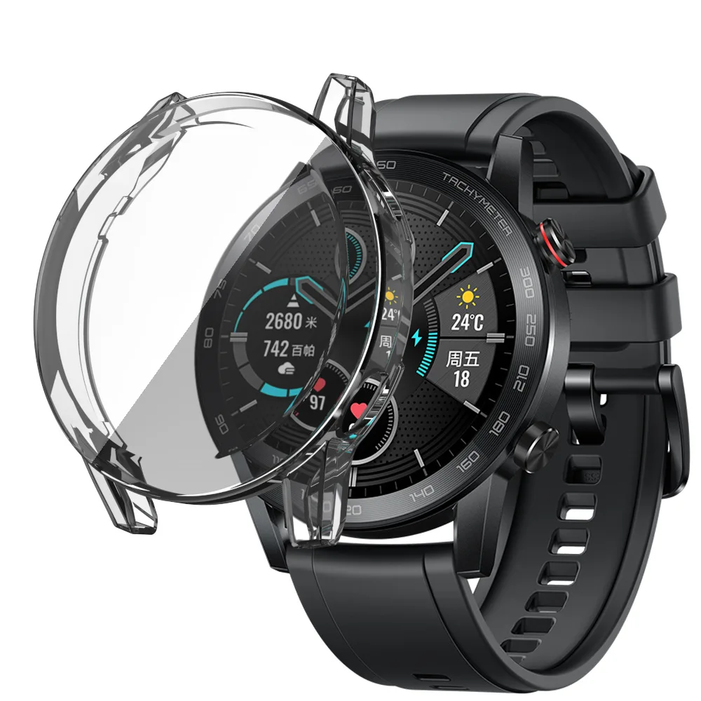 Pokrowiec na Honor Magic Watch 2 46mm pokrowiec na folię ochronną TPU pokrowiec ochronny HD Clear Soft Shell Smart Watch akcesoria
