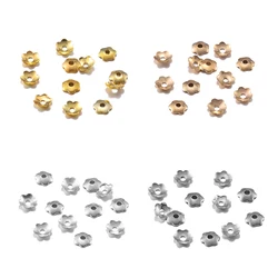 1000pcs 4mm Flowers Filigree Charms Beads Cap Mini Petal Spacer Beads Cups Bulk End Caps For Jewelry Making Supplies Wholesale