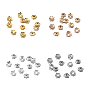Filigran Blumen Perlenkappe, Mini -Blütenblatt -Abstandshalter, Perlenbecher, Bulk -Endkappen, Schmuck, die Vorräte durchführen, Großhandel, 4 mm, 1000 Stück 8 Hauptverkaufsgroßhandel - №1