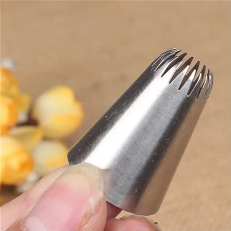 #195 Large Size Cake Decorating Pastry Piping Nozzle Icing Tips Bakeware Kitchen Cookies Tools Stainless Steel Cake Tools