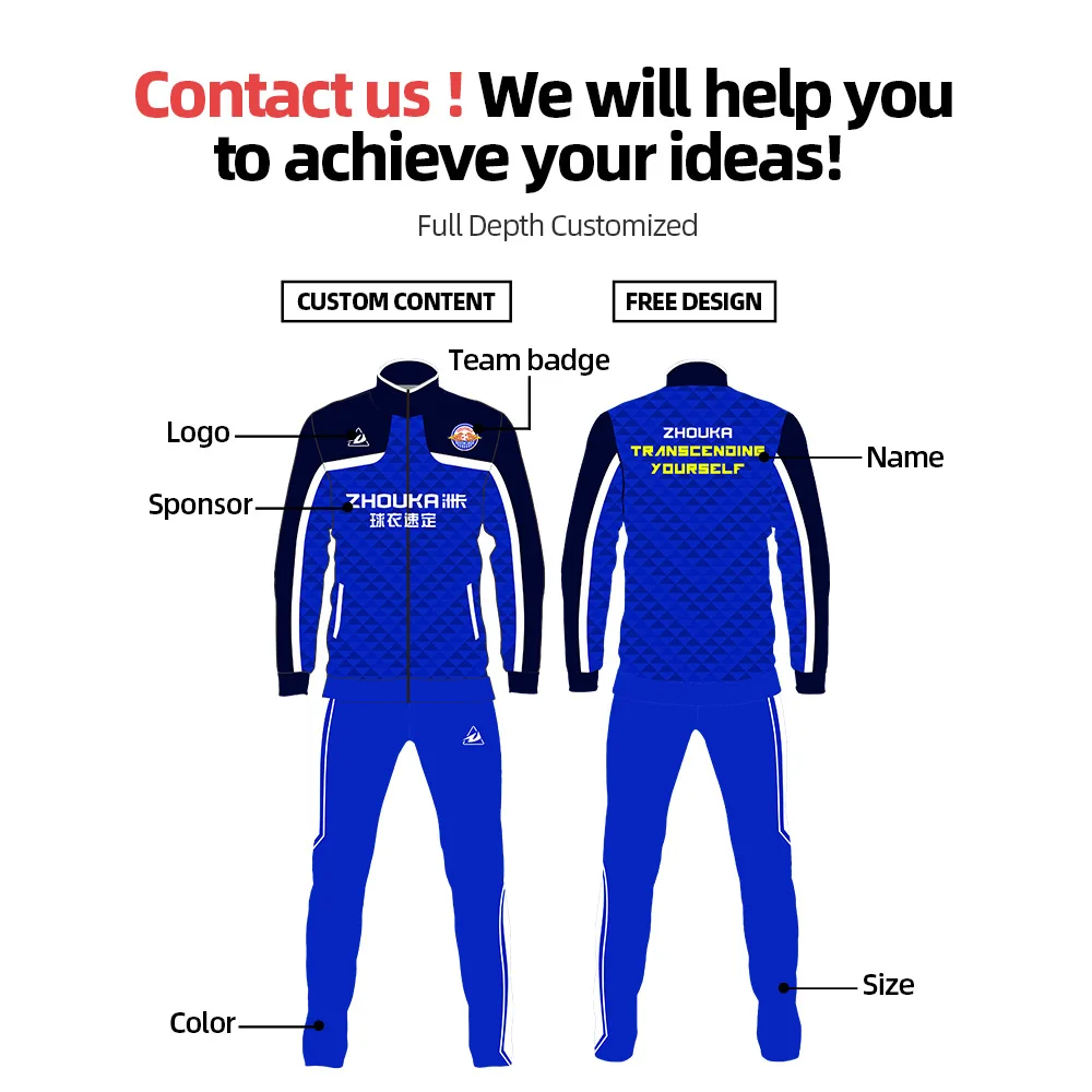 Wholesale tracksuits sportswear men sports suit jogging running wear keep warm sports tracksuits