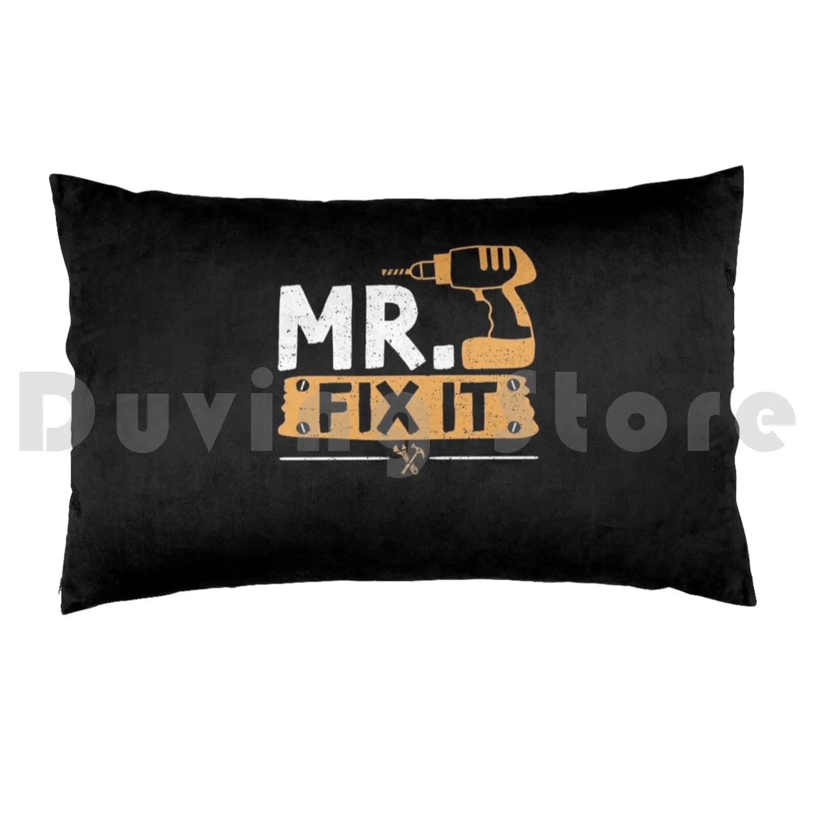 Mr Fix It-Handyman Pillow Case Printed 50x75 Handyman Funny Tools Builder Carpenter Dad Repairman Man