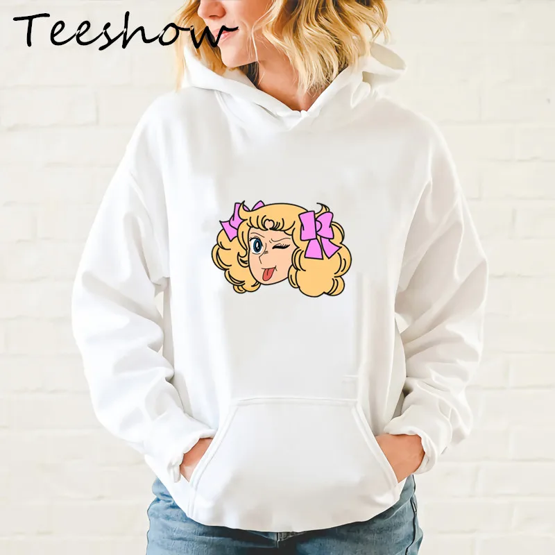 Hoodies women\'s Oversized Sweatshirt Print Candy Candy Anime Long sleeve cute cartoon Hoodie Oversized Womens Clothing,dropship