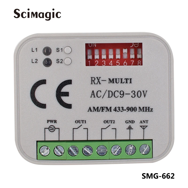 433MHz Remote Control Leaning code 433.92MHz Transmitter For SMG-662 / SMG-822 Universal Garage Door Receiver
