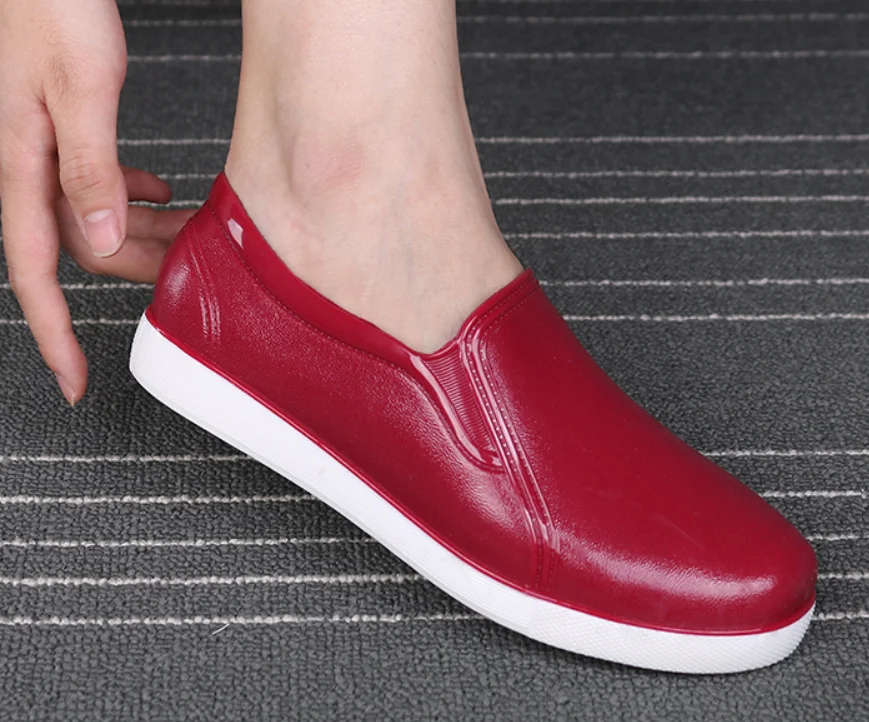 New Style Short Tube Ladies Rain Boots Spring and Autumn Low-cut Rain Boots Korean Rubber Shoes Non-slip Soft Adult Shoes