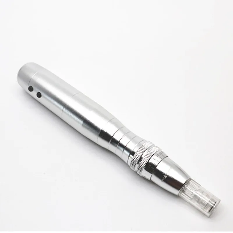 7 Color LED Photon Electric Derma Auto Pen Stamp Photon Micro Needles Dermapen Wrinkle Acne Scar Remove Skin Therapy Care Tool