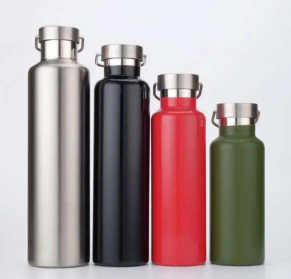 304 stainless steel vacuum thermos cup double layer large capacity outdoor kettle mountaineering sports bottle