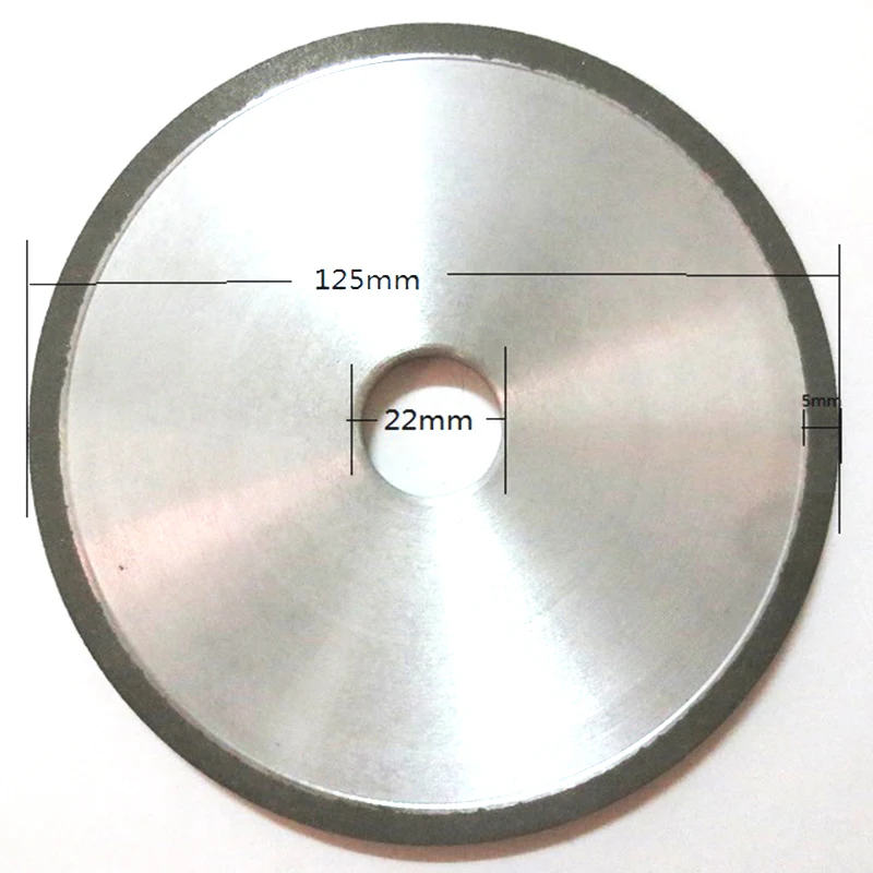 125x5x22.2x3mm CARBIDE CHAIN saw sharpening wheel,grinding wheels for chain saw.Flat type,Resin bond.