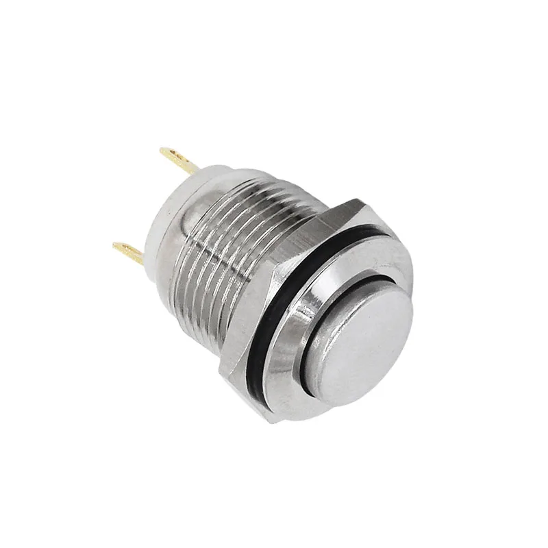 16mm Push Metal button screw fixed Momentary welding foot self-locking switch equipment modification accessories Latching