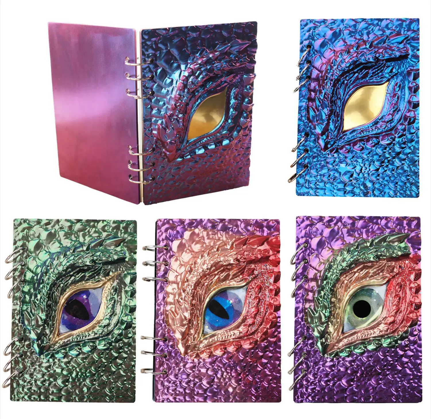 DIY Silicone Epoxy Resin Dragon Eye Book Mold Leather Case Dragon Mirror Silicone Mold - Image 3
