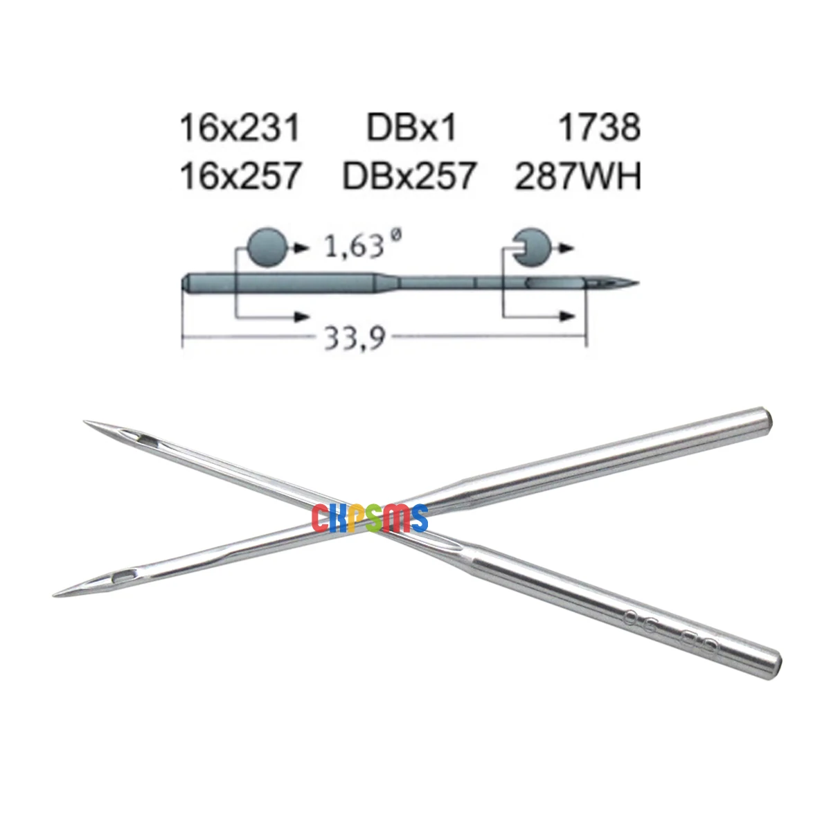 100PCS Groz Beckert DBX1 1738 16X257  Sewing Machine Needles Compatible with  JUKI DDL,BROTHER DB2