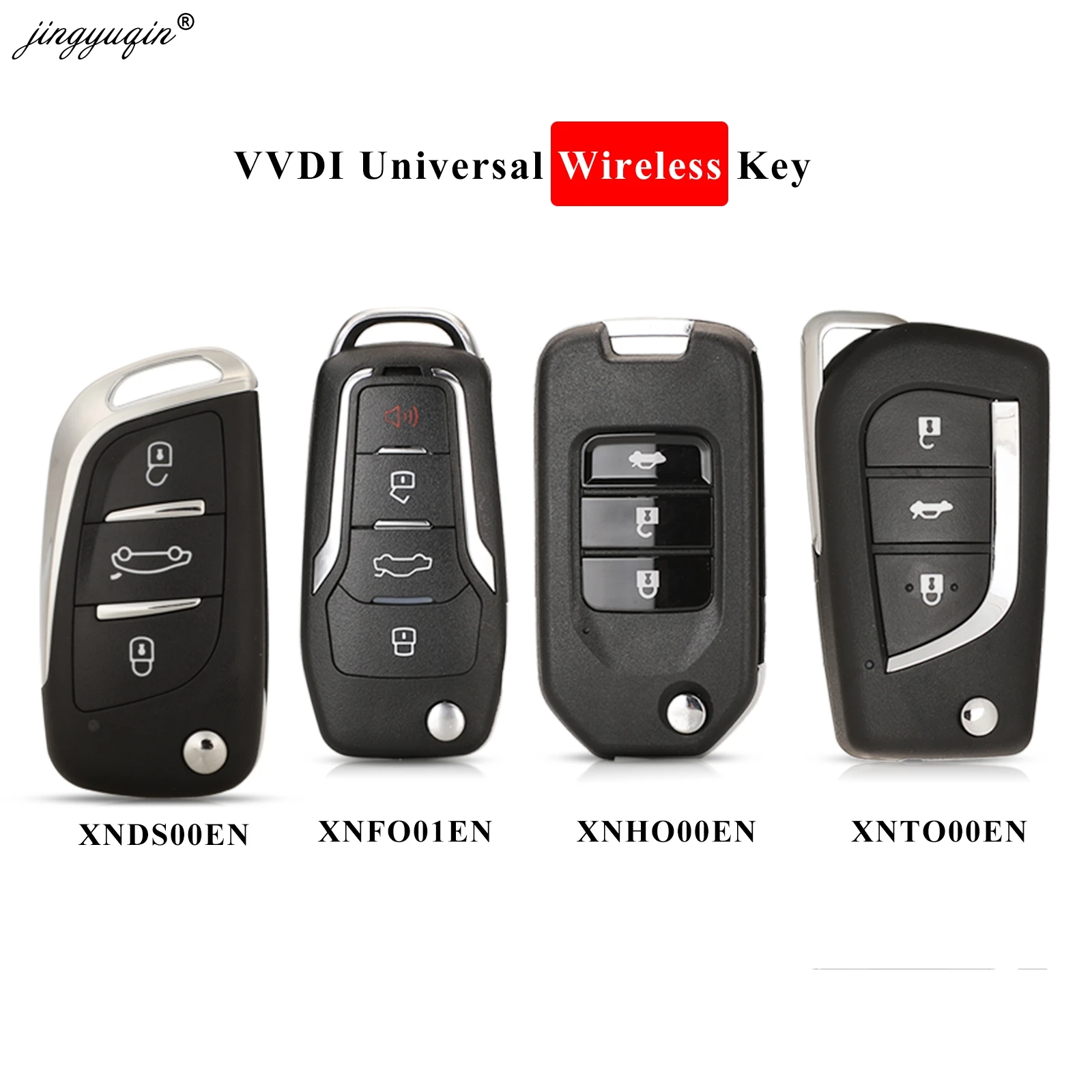 

jingyuqin Xhorse XNFO01EN /XNHO00EN /XNTO00EN XNDS00EN Wireless Universal Remote Key For VVDI2/VVDI Key Tool English Version