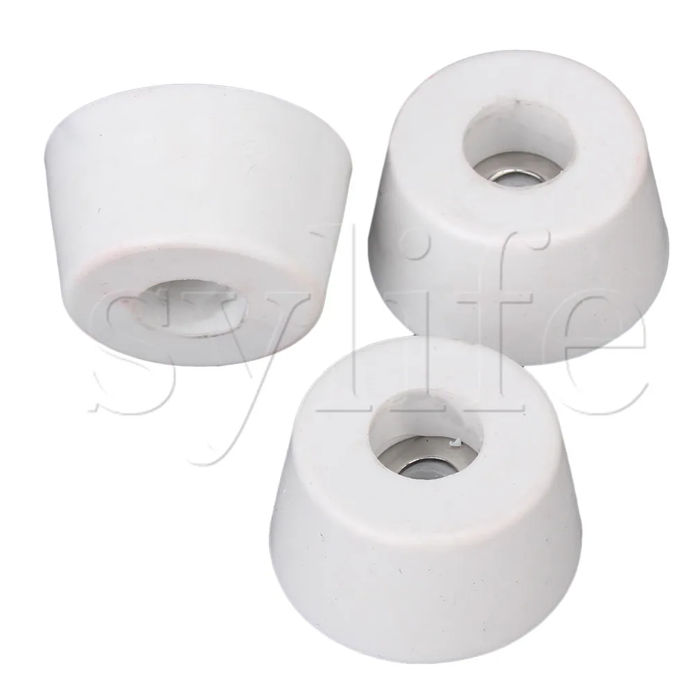 10pcs Round White Rubber Chair Leg Pad Cover 25x20x13mm Furniture Feet Non-slip