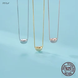 Gold bean necklace for women 925 sterling silver dainty necklace hypoallergenic minimalist jewelry christmas gift idea for girls